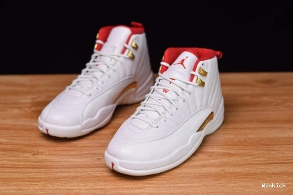 JORDAN WHITE 12 UNIVERSITY 130690-107 FIBA AIR RED 0820